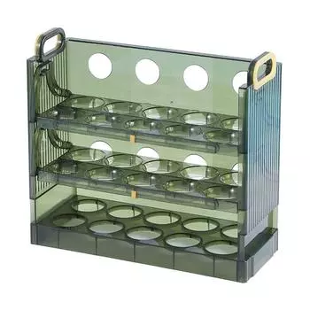 Контейнер для яиц 3 слоя 30 сеток большой емкости пластиковый реверсивный экономящий место держатель для яиц для холодильника