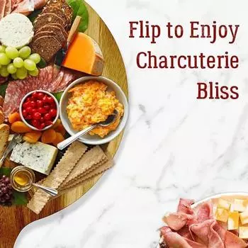 Egg Platter Storage Tray Round Wooden Plate with Handle 24 Deviled Egg Holder