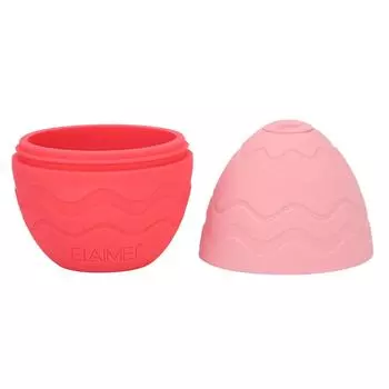 Egg Shaped Silicone Ice Roller Reusable Eye Puffiness Relief Massage Ice Facial Roller Mold for розовый