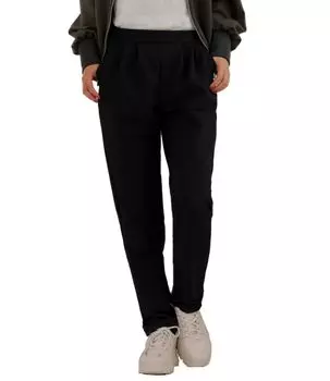 EgneL Stretch Made in Brushed Double Weave Tuck Horizontal with [egneL] Pants, Japan, Подкладка, Материал, Брюки, Stretch, Карманы, Для женщин (013-БК-Л-65) чёрный