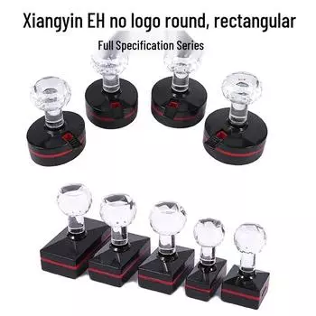 EH Простой стиль Кристальная ручка Фоточувствительный штамп - Доступны круглый и овальный варианты Photosensitive Square 20: Set