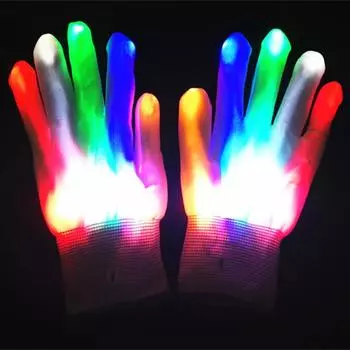 EHIOG Светодиодные мигающие перчатки Rave, перчатки со светодиодной подсветкой, размеры для детей и подростков, крутые забавные подарки, игрушки для мальчиков 8-12 лет, подарки, световая вечеринка