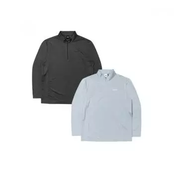 [eider] Men S Pop Melange Long Sleeve Zip Up T ShirT Dmp23285 Dark Khaki/XXL