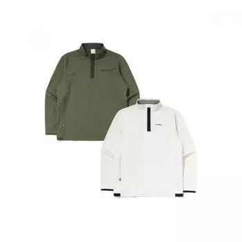 [eider] Мужская футболка с длинным рукавом и застежкой-молнией Molly S Dmp23234 Vanilla/XL