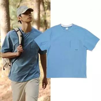 Eider Мужская круглая футболка S On The Lock Hybrid T Dmm23202b1 Light Blue/L