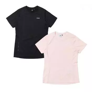 [eider] Women S Pop Waffle baSic Round ShorT Sleeve T ShirT Dwm23296 Peach/S