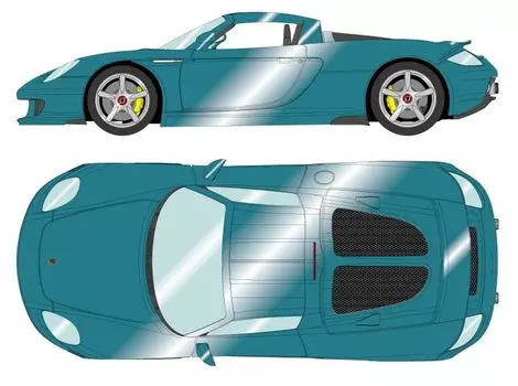 EIDOLON COLLECTION Porsche Carrera GT 2004 Topaz Blue Metallic Finished Product 1/43