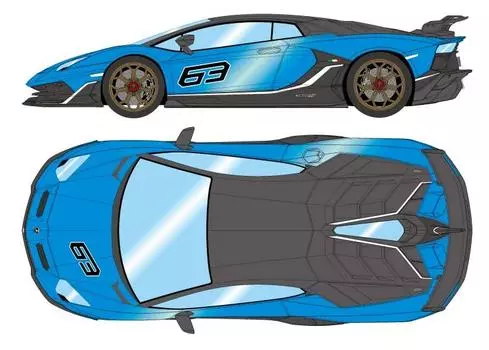 EIDOLON Lamborghini Aventador SVJ 63 2018 Blue Renaissance Готовый продукт EML027B 1/18
