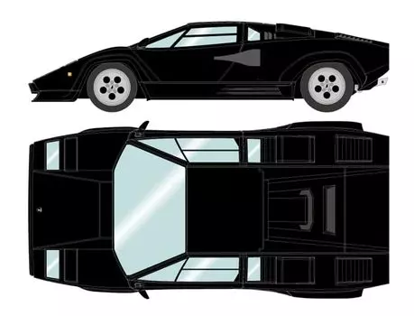 EIDOLON Lamborghini Countach LP5000 QV 1988 Черный Готовый Продукт 1/43