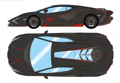 EIDOLON Lamborghini Syan FKP 37 2019 с полосками Neronemesis готовый продукт 1/43