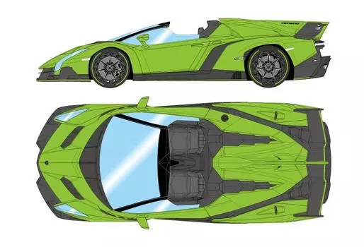 EIDOLON Lamborghini Veneno Roadster 2015 Verde Miura Готовый продукт 1/43