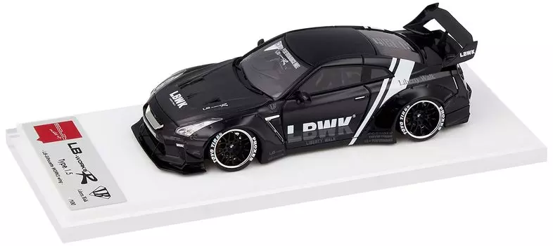 EIDOLON LB WORKS Type Works Stripe Finished Product LB015A 1/43 GT-R 1.5 (Silhouette Swing) Black/White чёрный
