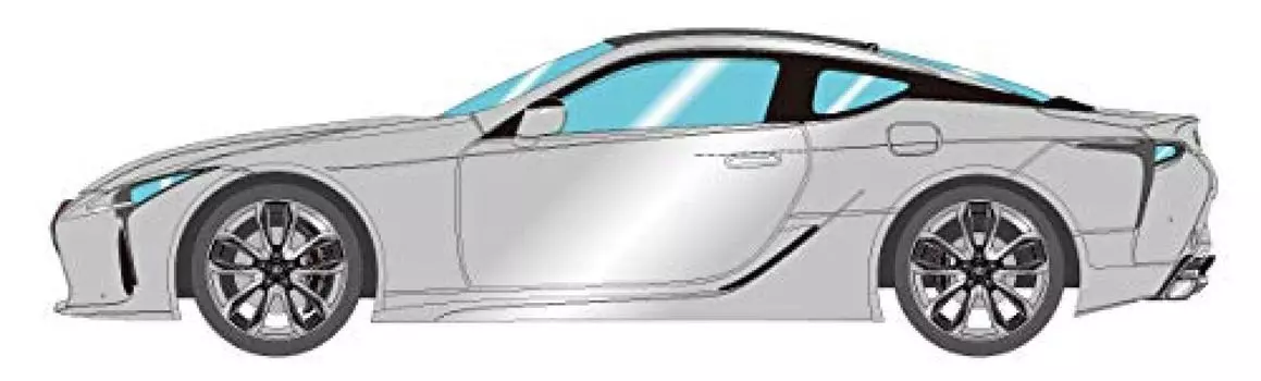 EIDOLON Lexus LC500 L Package 2017 Sonic Silver Completed Product EM558C 1/43 (Flare Red/Black Interior) серебряный