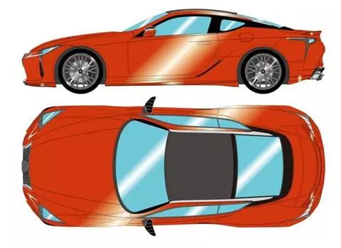 EIDOLON Lexus LC500 TRD Aero Package Blazing Carnelian Contrast Layering Готовый продукт 1/43