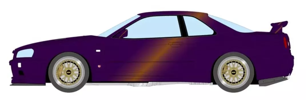 EIDOLON Nissan Skyline II 2000 LM Midnight Purple 3 Готовый продукт 1/43 GT-R (БНР34) V-спецификация (Колесо BBS)