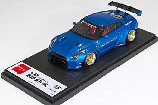 EIDOLON R35 GT крыло Candy LM Wheel Gold Готовый продукт 1/43 LBWORKS GT-R ver. Синий/BBS