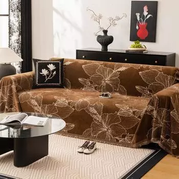 Полотенце для дивана EIFLOY-Flower, чехол для дивана из синели, защита от царапин от кошек, защита для мебели кресла-реклайнера, цельный 180x130