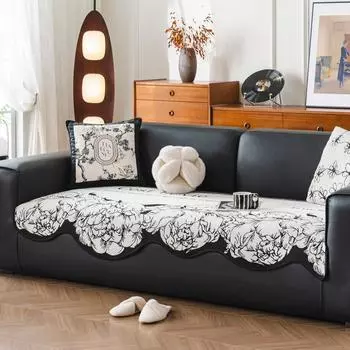 EIFLOY-Irregular Chenille Sofa Seat Cover, Non Slip, Couch Chair Slipcover, 1,2,3 Seater, French Style, for Living Room, Soft 90x90