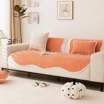 EIFLOY Irregular Sofa Covers for Living Room Velvet Non Slip 1/2/3 Seater Couch Slipcover for Winter Dropshippping 70x70