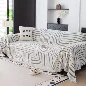 EIFLOY-Современный полосатый плюшевый чехол для дивана, плед, защита от царапин для домашних животных, мягкие чехлы для дивана, универсальный, настраиваемый 180x130