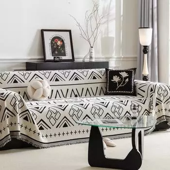 EIFLOY-Simple Geometric Sofa Towel, Chenille Couch Recliner, Furniture Protector, Anti Scratch Blanket, 1, 2, 3, 4 Seater 180x130