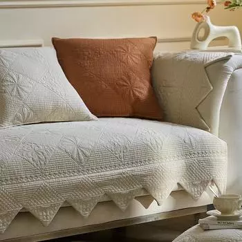 EIFLOY Стеганые хлопковые мягкие чехлы для диванов в гостиную на 2/3 места, нескользящие чехлы для диванов, секционные чехлы для кресел, полотенце, винтаж 70x70