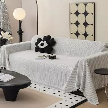 EIFLOY Stripe Elegant Sofa Towel Universal Chenille One Piece Couch Cover Throw Blanket Recliner Armchair Furniture Protector 180x130
