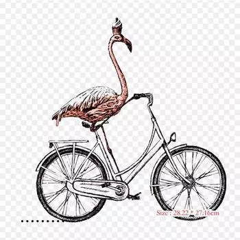 Eijffinger Script Eijffinger Фламинго Графический Утюг на теплопередаче Печать Виниловые нашивки Наклейка для одежды DIY Аппликации Моющиеся нашивки