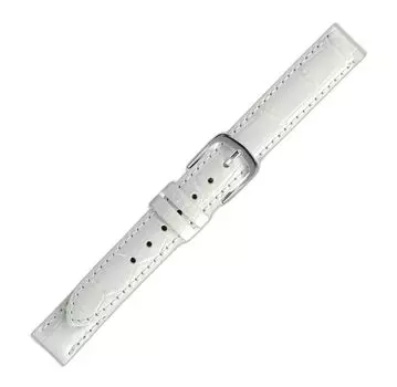 [Eikou] Maruman Watch Band Cow (Embossed Crocodile) Made in Japan White 13mm 13-G5S 24901