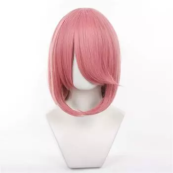 Eileen Cosplay Medium Pink Wig Fluffy Hair Wig 40cm Versatile Cosplay Wig Unisex Heat Resistant Event Wig Net Included розовый