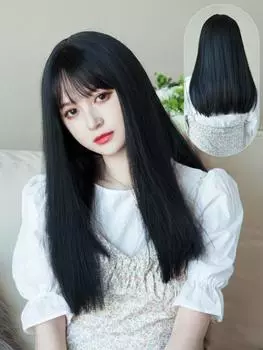 Eileen Full Wig for Harajuku Makes Face Look For Medical Use Semi-Long Women, Straight, Natural, Style, Popular, Smaller, Cute, (Black)