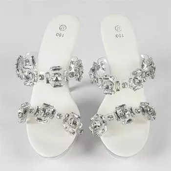 Eilyken Летние Сексуальные Прозрачные Женские Шлепанцы из ПВХ с Кристаллами и Бриллиантами, Модные, на Тонком Каблуке, Клубные Туфли для Выпускного Вечера, Zapatos Mujer 34