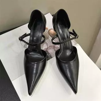 Eilyken/новые пикантные туфли-лодочки с острым носком, женские туфли на тонком высоком каблуке с пряжкой и ремешком, дизайнерские женские сандалии для стриптиза для вечеринок