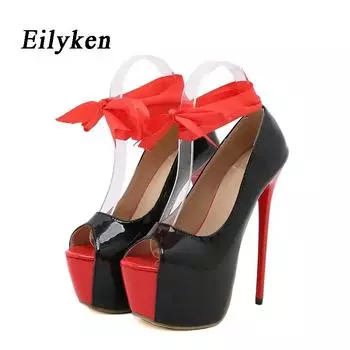 Eilyken/Новые пикантные женские сандалии для стриптиза на высокой платформе для ночного клуба, летние модные женские туфли-лодочки на очень тонком каблуке