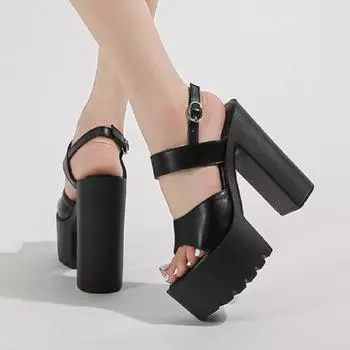 Eilyken сандалии на платформе с открытым носком на массивном каблуке для женщин, летние модные повседневные элегантные туфли на квадратном каблуке с ремешком сзади