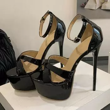 Eilyken Summer Street Style Sexy Open Toe Buckle Strap Sandals Women Stiletto Heels Nightclub Pole Dance Shoes 35