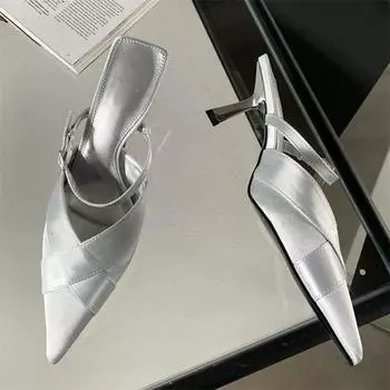 Eilyken, уличные женские туфли-лодочки с острым носком, модные шлепанцы на тонком каблуке с пряжкой и ремешком, женская обувь для вечеринки, выпускного вечера