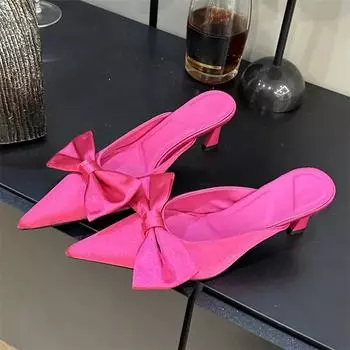 Eilyken/весенние уличные стильные шлепанцы с острым носком, женские шлёпанцы на низком каблуке, женские туфли-лодочки