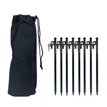 Eizer Camp кованый колышек 30 см набор из 8 железных колышков прочная стильная сумка для хранения в комплекте стальной брезент для кемпинга на открытом воздухе