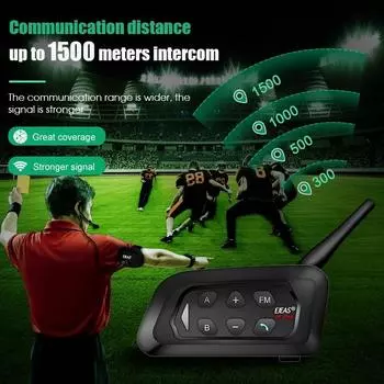 EJEAS V4C Судейская гарнитура для мотоциклетного шлема Bluetooth-гарнитура для переговорного устройства Полный дуплекс BT5.1 Конференц-связь