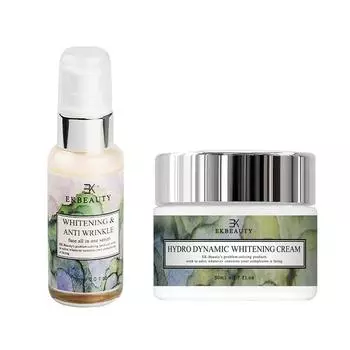 EK Beauty Whitening Wrinkle All-in-One Serum + Whitening Cream 2-Piece Set