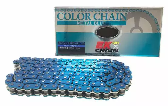 EK QX Ring Seal Chain Metal Blue 116L 525SR-X2 [Caulking Joint]