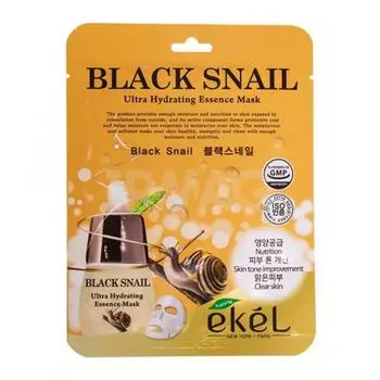 Ekel Mask Pack Черная улитка(10 шт.) one