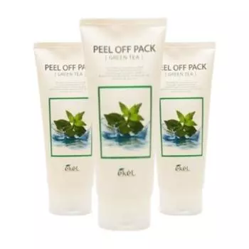 Ekel peel-off application modeling exfoliating soothing mask dermatology pack green tea 180ml 3EA, 3 шт., 1 шт.