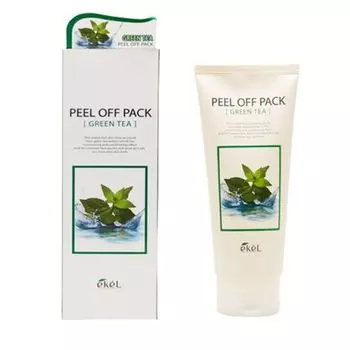 Ekel peel-off pack маска для лица с зеленым чаем и омертвевшими порами 180 мл