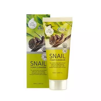 EKEL Пенка для умывания с муцином улитки Foam Cleanser Snail 100мл