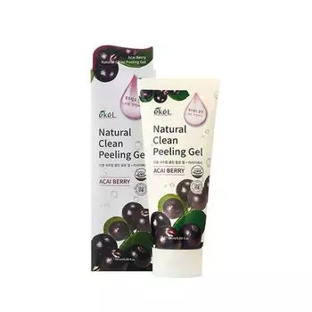 EKEL Пилинг-скатка с экстрактом ягод асаи Natural Clean peeling gel Acai Berry, 180мл