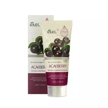 EKEL Пилинг-скатка с экстрактом ягод асаи Natural Clean peeling gel Acai Berry, 100мл