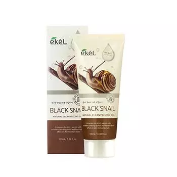 EKEL Пилинг-скатка с муцином черной улитки Natural Clean peeling gel Black Snail, 100 мл,