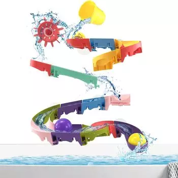 EKIND игрушка для ванны для малышей, сборная дорожка, роликовые коньки, набор для детей лет, настенная дорожка, строительный набор для творчества, подарок на день рождения для мальчиков и девочек, для купания 1-5 лет